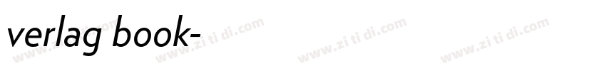 verlag book字体转换